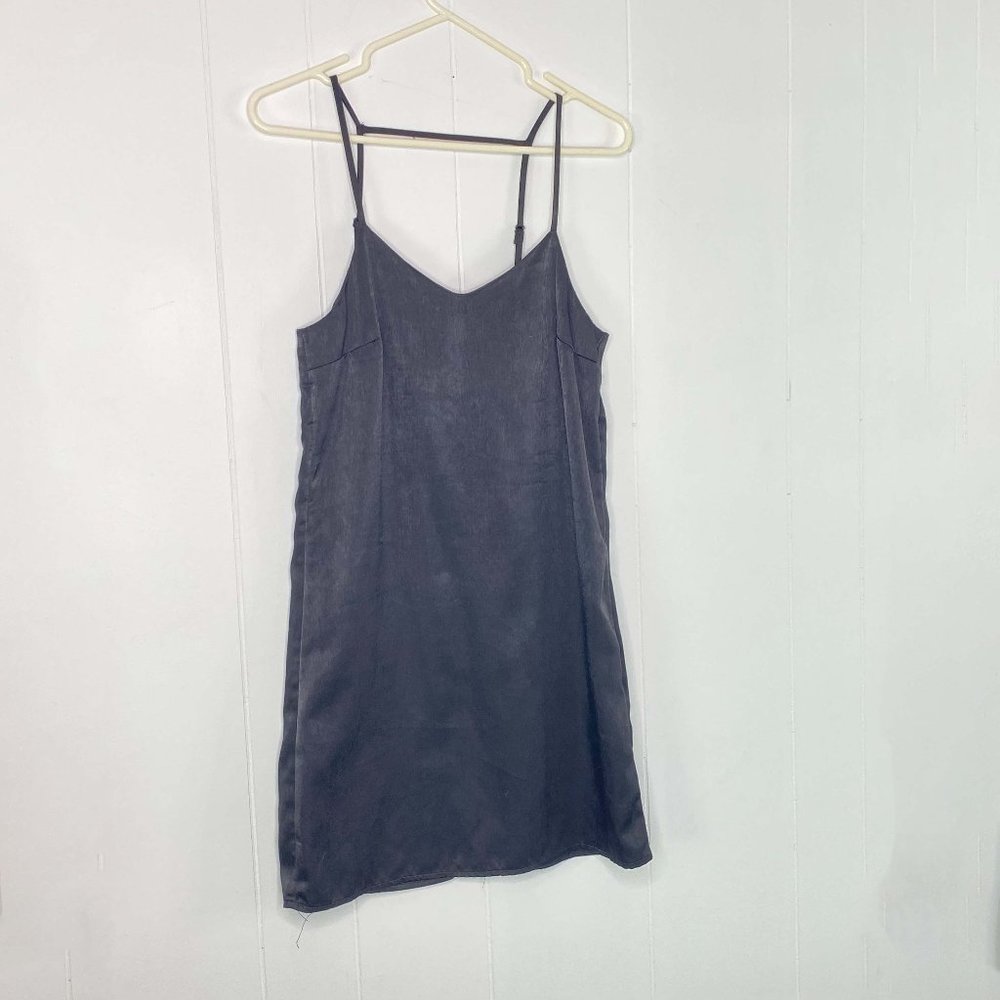 Black Satin Slip Dress